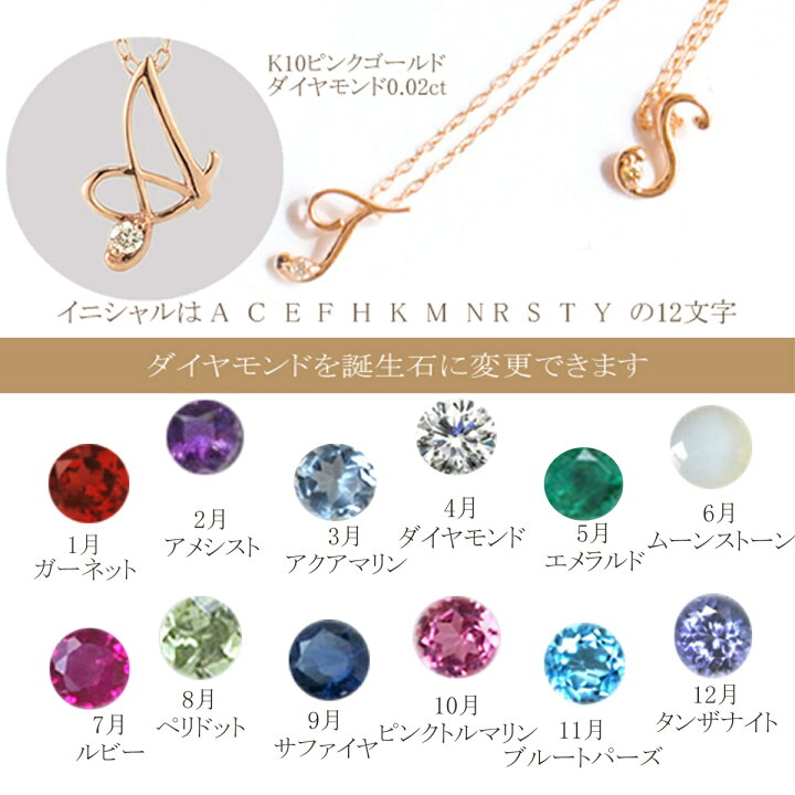 楽天市場】ネックレス ダイヤ ダイヤモンド イニシャル イニシャル 
