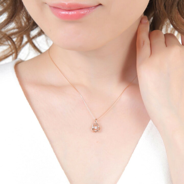 楽天市場】ダイヤ ダイヤモンド ネックレス レディース K18PG K18 18金  