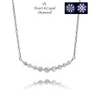 ネックレス PT ダイヤ ネックレス 0.2ct プラチナ ダイヤモンドネックレス 高品質 H&Cダイヤ ハート＆キューピッド 鑑別カード付 スマイルネックレス 女性 ダイヤモンドライン 誕生日 クリスマス 記念日 母の日ギフト