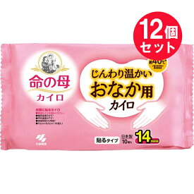 『12個セット』【送料無料】命の母カイロ　じんわり温かいおなか用カイロ 10個入 小林製薬 寒さ対策