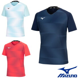 《送料無料》2024年2月発売　MIZUNO　ユニセックス　ゲームシャツ　62JAB003　ミズノ　テニス　バドミントン　ウェア
