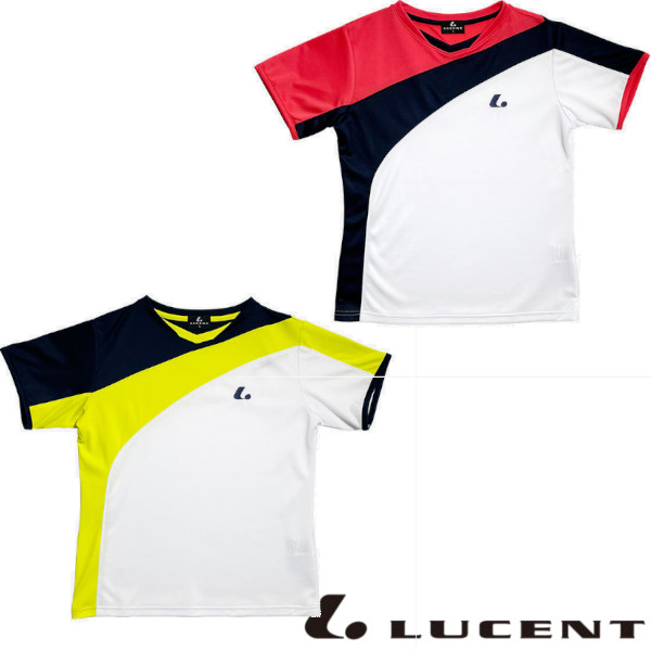 送料無料◆2023年夏発売◆LUCENT◆レディース　ゲームシャツ（襟なし）　XLH-259　テニス　ウエア　ルーセント