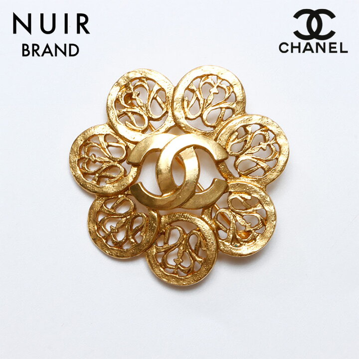 楽天市場】シャネル CHANEL 95A ココマーク 金具 ブローチ ゴールド 