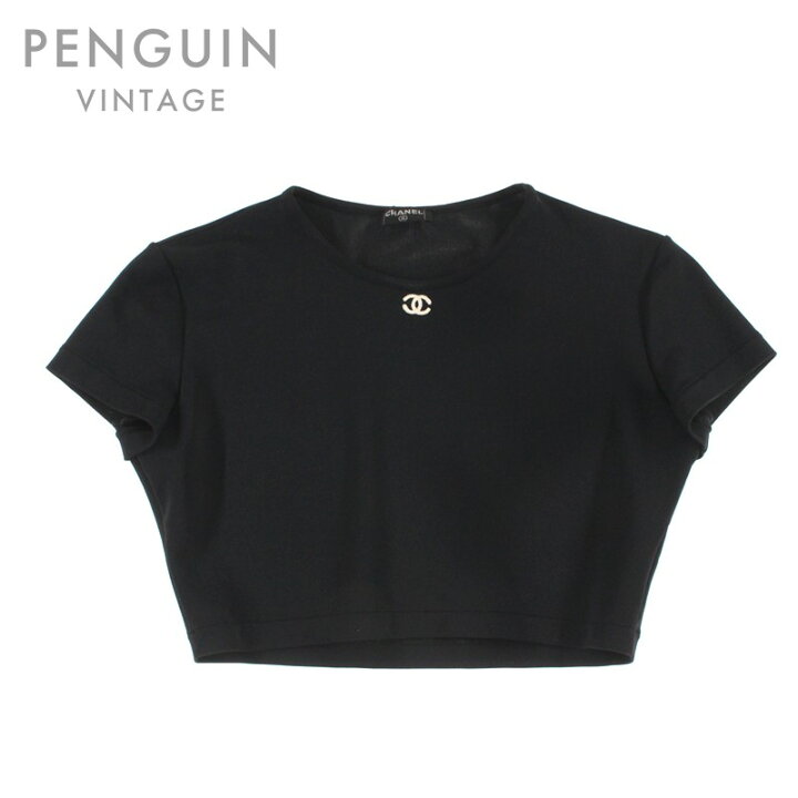 楽天市場】極美品 シャネル CHANEL クロップド丈 チビT トップス 半袖  