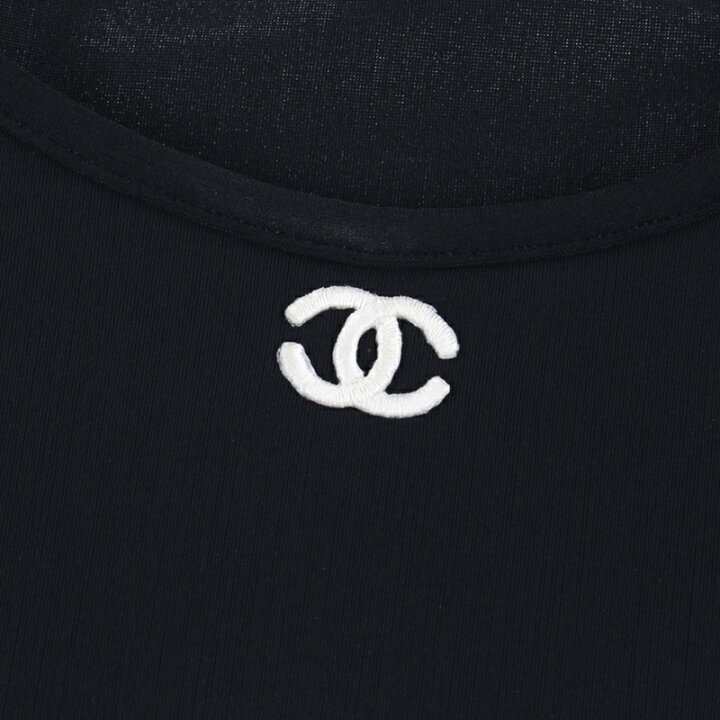 楽天市場】極美品 シャネル CHANEL クロップド丈 チビT トップス 半袖 