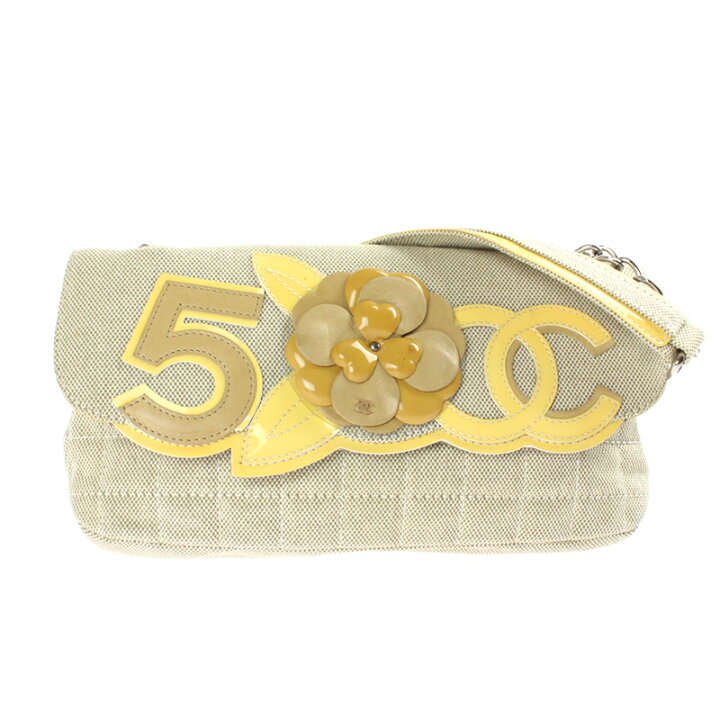 楽天市場】美品 シャネル CHANEL カメリア ポーチ セミ ショルダー 