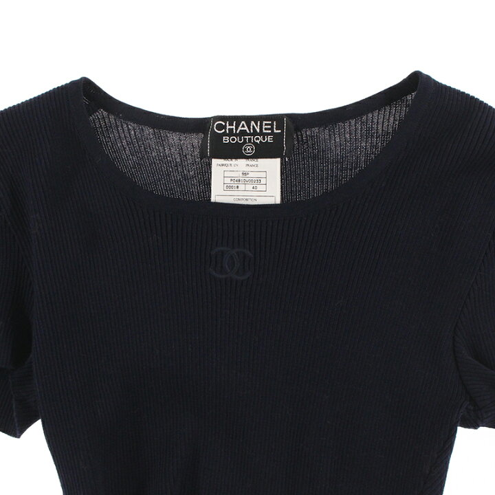 楽天市場】極美品 シャネル CHANEL ココマーク クロップド丈 チビT 
