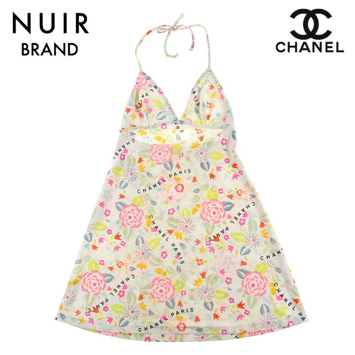 楽天市場】シャネル CHANEL 総柄 マイヨ 水着 フレア ワンピース  