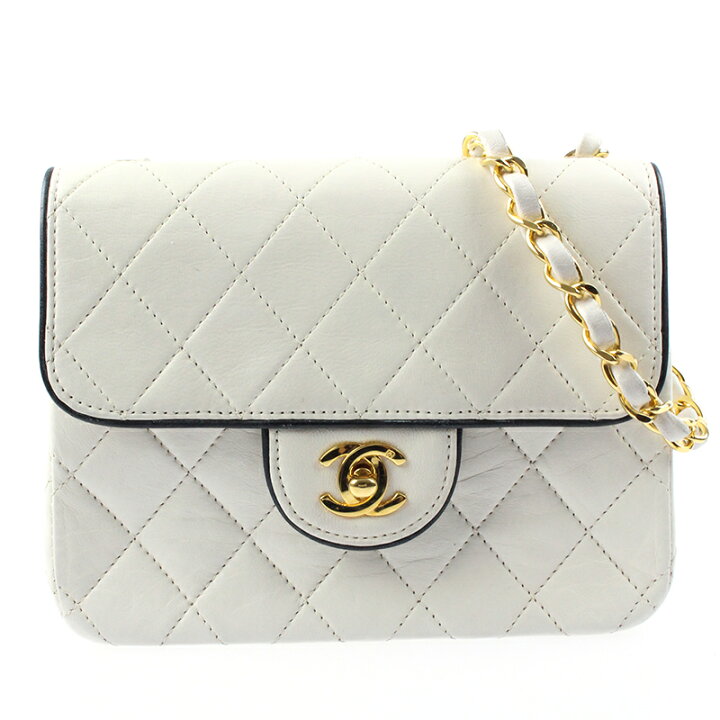 楽天市場】美品 シャネル CHANEL バイカラー ミニマトラッセ チェーン  