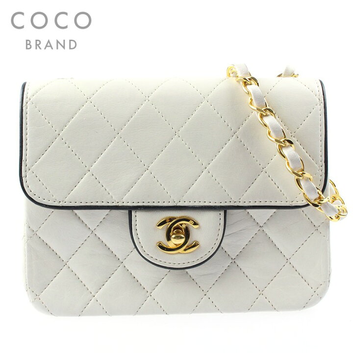楽天市場】美品 シャネル CHANEL バイカラー ミニマトラッセ チェーン 