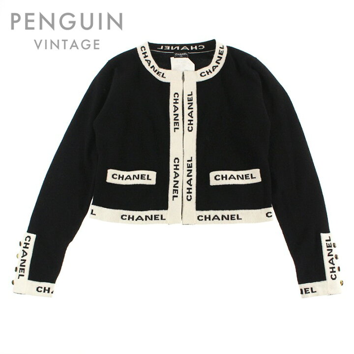 楽天市場】美品 シャネル CHANEL ロゴ バイカラー カシミヤ ニット  