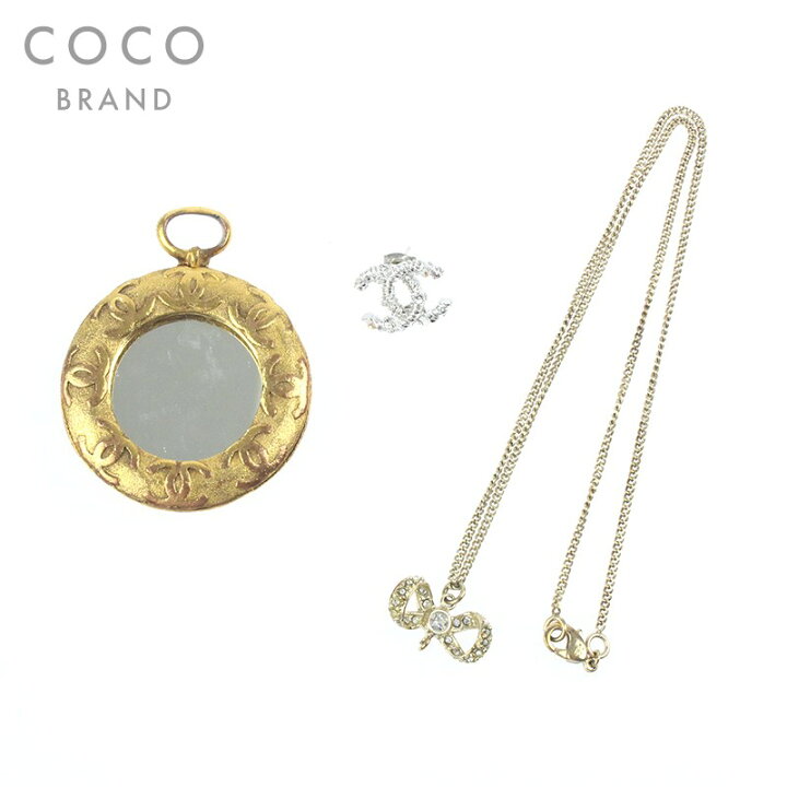 楽天市場】シャネル CHANEL 3点セット ピアス ネックレストップ 