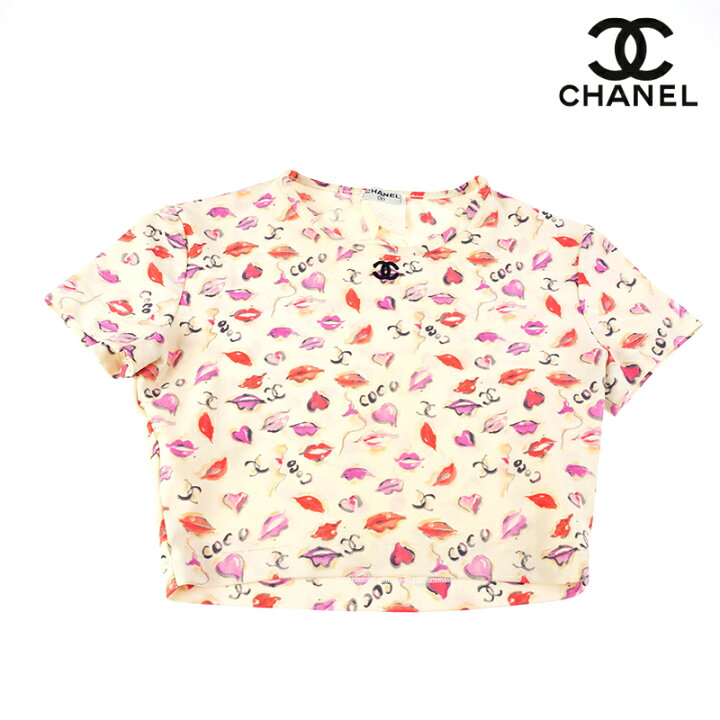 楽天市場】シャネル CHANEL ロゴ リップ カットソー 半袖Tシャツ 