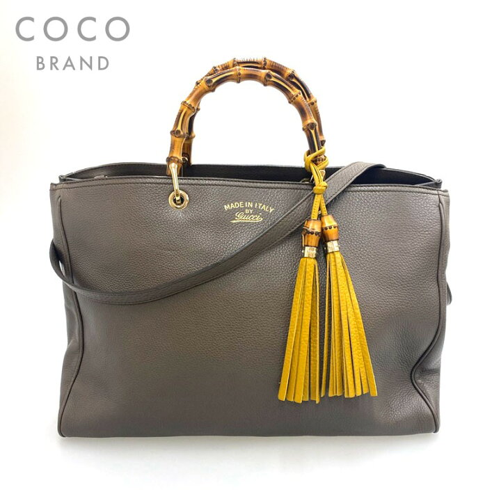 楽天市場】美品 グッチ GUCCI バンブー タッセル付き 2WAY ハンド 