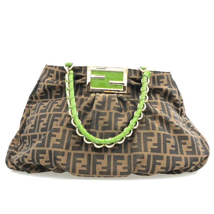 楽天市場】美品 フェンディ FENDI ズッカ柄 チェーン トートバッグ 