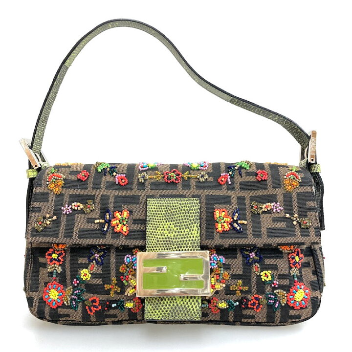 楽天市場】美品 フェンディ FENDI マンマバケット ズッカ柄 ビーズ  