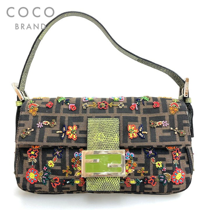 楽天市場】美品 フェンディ FENDI マンマバケット ズッカ柄 ビーズ  