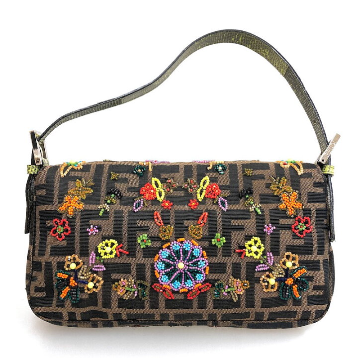 楽天市場】美品 フェンディ FENDI マンマバケット ズッカ柄 ビーズ  