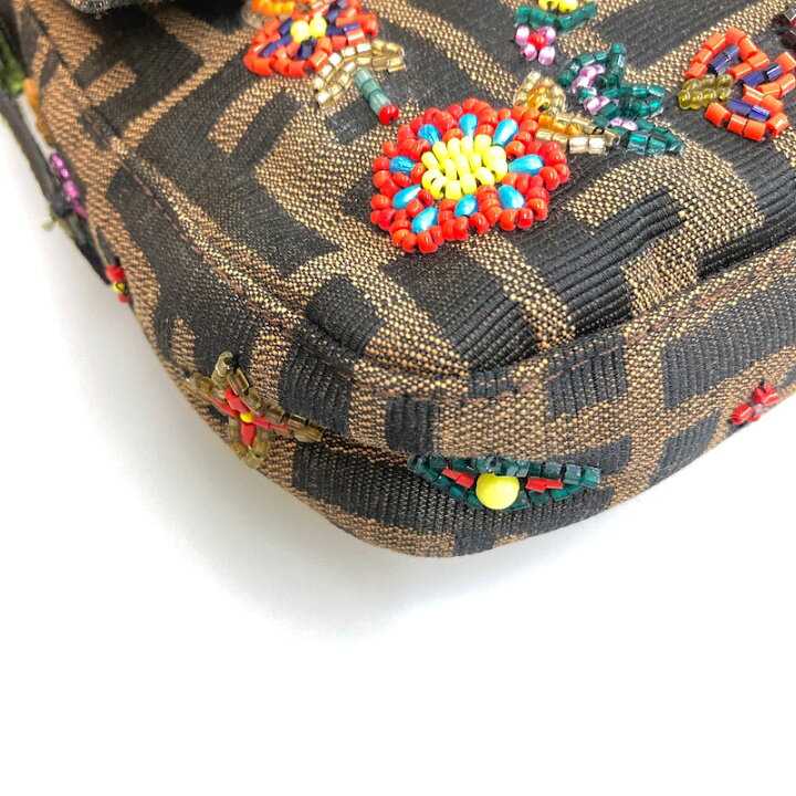 楽天市場】美品 フェンディ FENDI マンマバケット ズッカ柄 ビーズ  