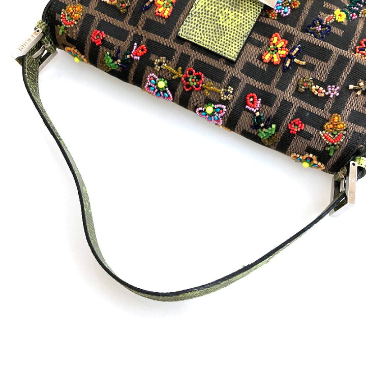 楽天市場】美品 フェンディ FENDI マンマバケット ズッカ柄 ビーズ 