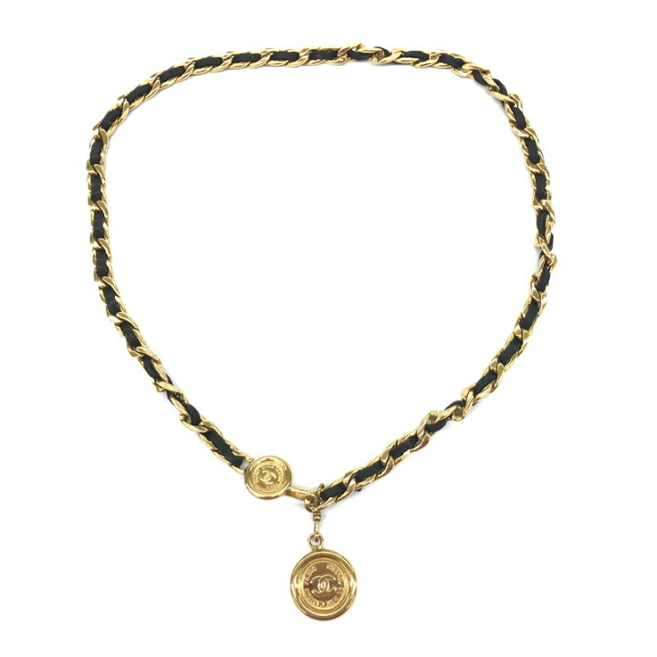 楽天市場】美品 シャネル CHANEL ココマーク チェーン ベルト レザー 