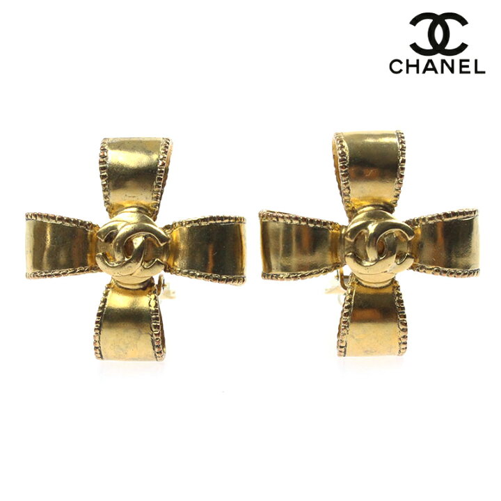 楽天市場】シャネル CHANEL ココマーク リボンクロス イヤリング 97A 