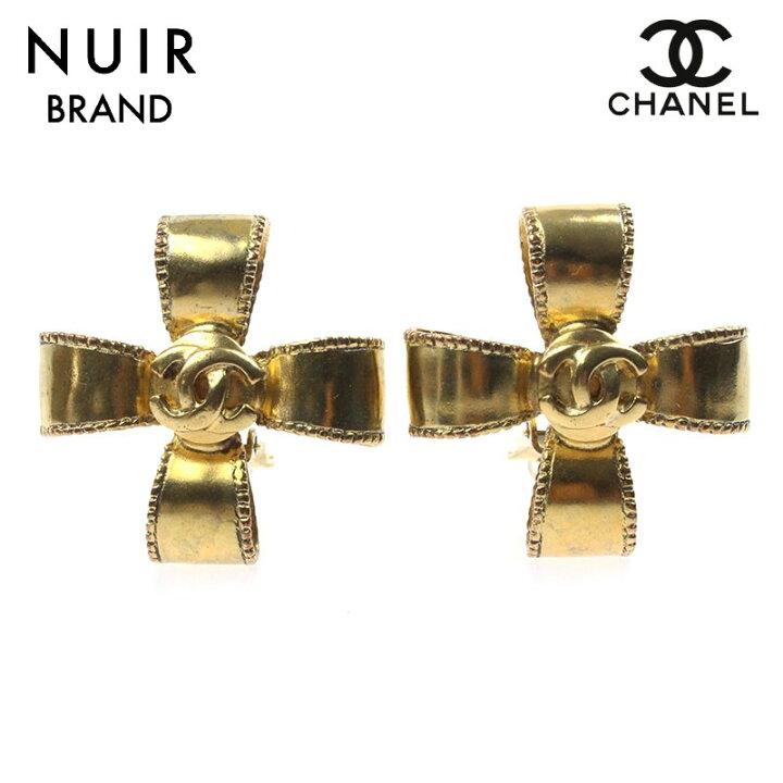 楽天市場】シャネル CHANEL ココマーク リボンクロス イヤリング 97A 