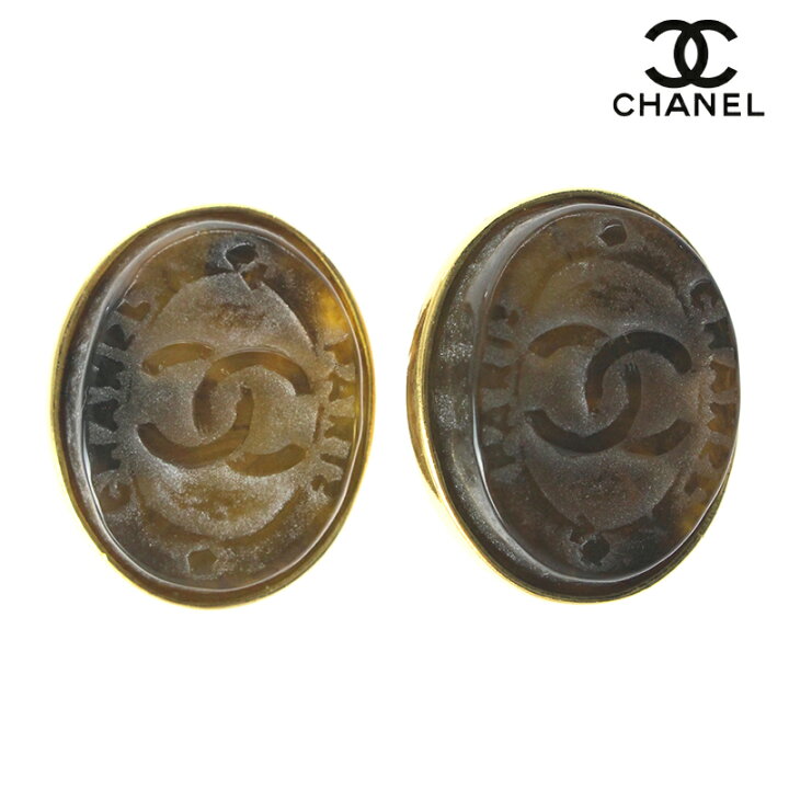 楽天市場】シャネル CHANEL ココマーク カラーストーン 楕円形  