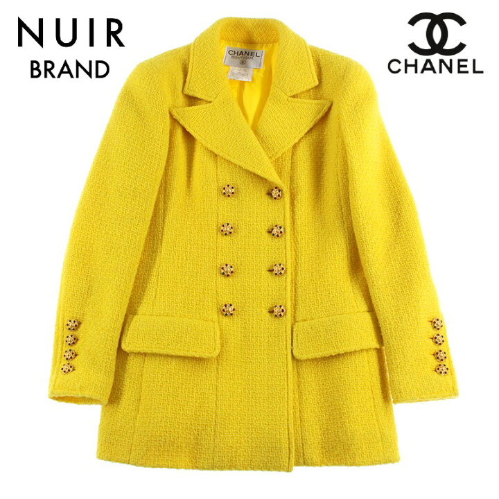楽天市場】シャネル CHANEL グリポアボタン ウール ツイード ダブル  
