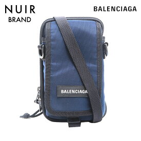 【先着50名限定!!今スグ使える3つのクーポンを緊急配布中!!】 極美品 バレンシアガ BALENCIAGA ナイロン ポーチ ショルダーバッグ ネイビー P13114 【中古】