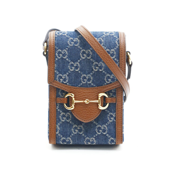 楽天市場】極美品 グッチ GUCCI GGデニム ホースビット ミニ 