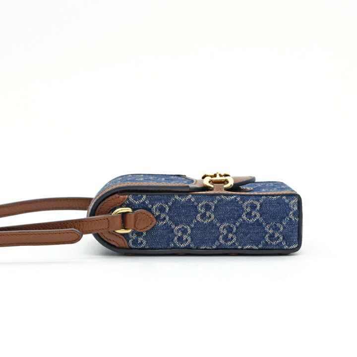 楽天市場】極美品 グッチ GUCCI GGデニム ホースビット ミニ 