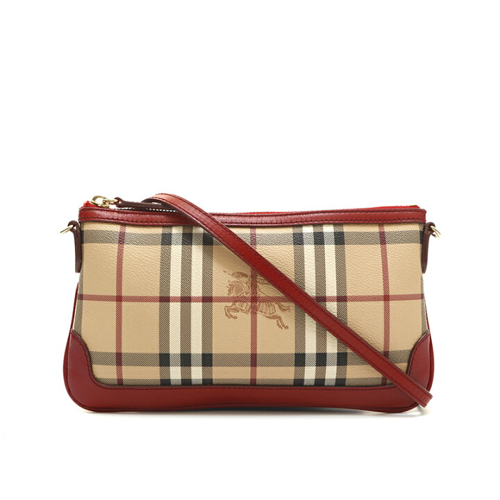 楽天市場】極美品 バーバリー BURBERRY ノバチェック PVC レザー 斜め  
