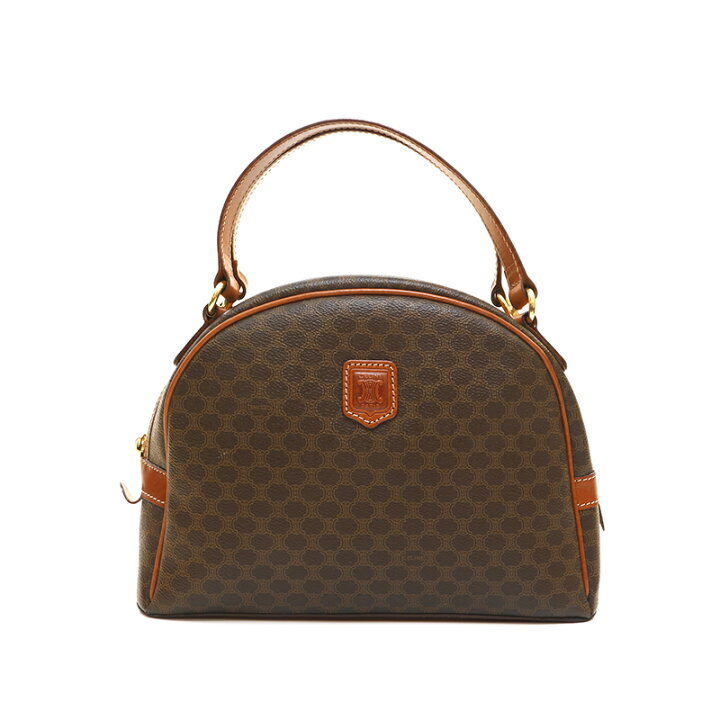 楽天市場】美品 セリーヌ CELINE マカダム柄 ミニボストン  