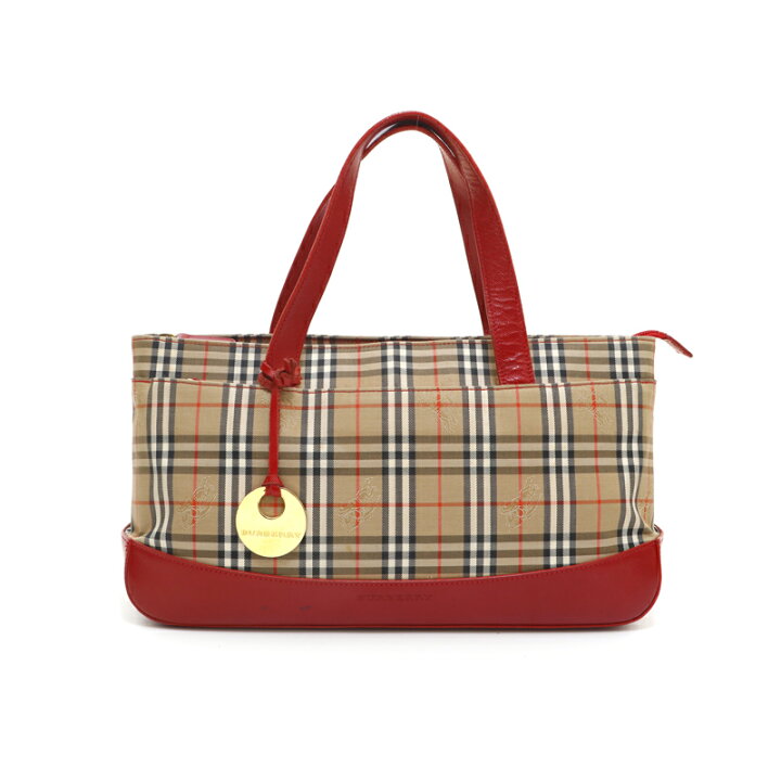 楽天市場】美品 バーバリー BURBERRY ノバチェック ハンドバッグ  