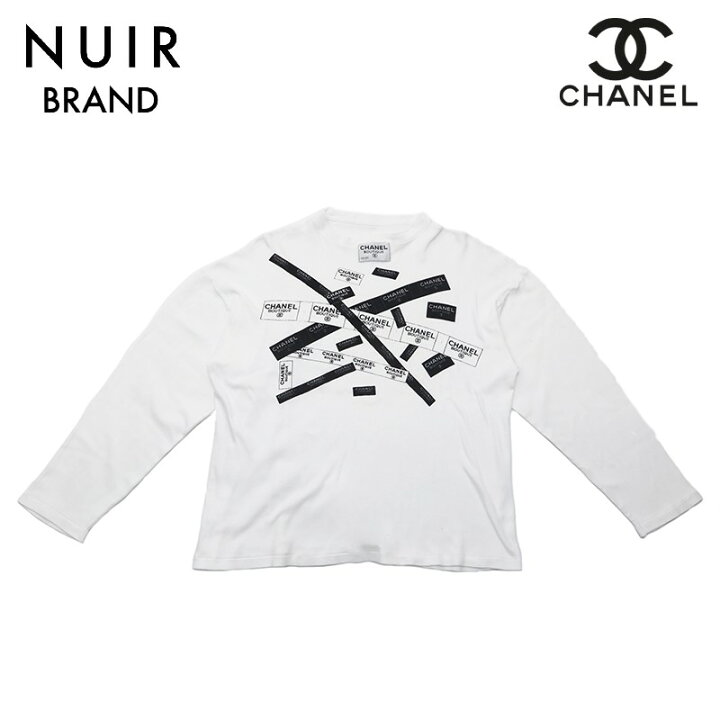 CHANEL ホワイト Tシャツ ロゴプリント 