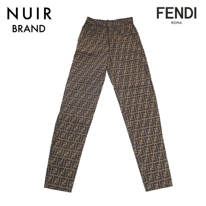 楽天市場】フェンディ FENDI ズッカ柄 パンツ ブラウン P16022 【中古  