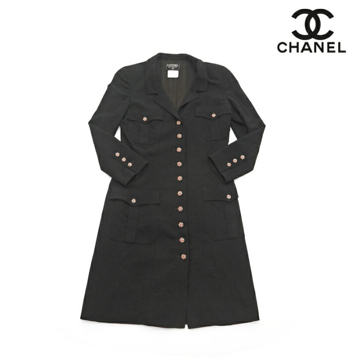 楽天市場】シャネル CHANEL グリポア ボタン 96A ロング ジャケット 