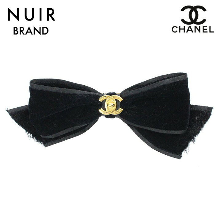楽天市場】シャネル CHANEL ココマーク リボン バレッタ ベロア 