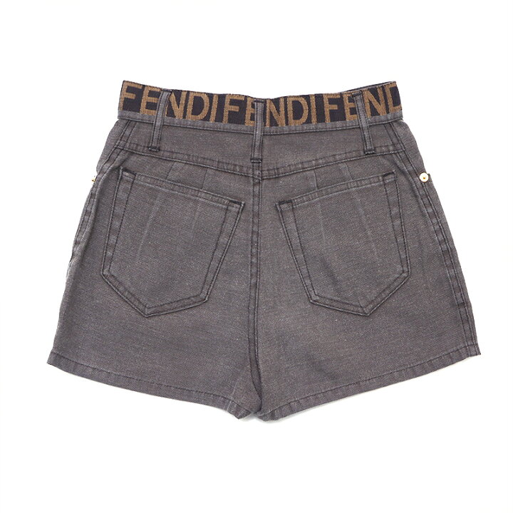 楽天市場】フェンディ FENDI デニム ロゴベルト ショートパンツ 
