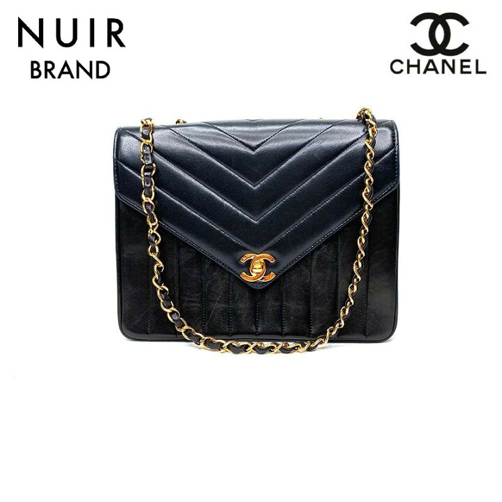 楽天市場】シャネル CHANEL Vステッチ Wチェーンショルダー 1986-1988  