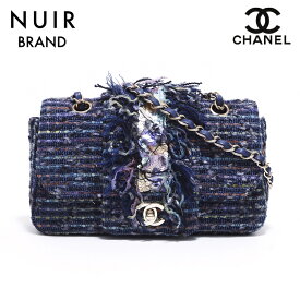 シャネル CHANEL ツイード チェーンショルダー ショルダーバッグ ウール マルチカラー WS4802 【中古】