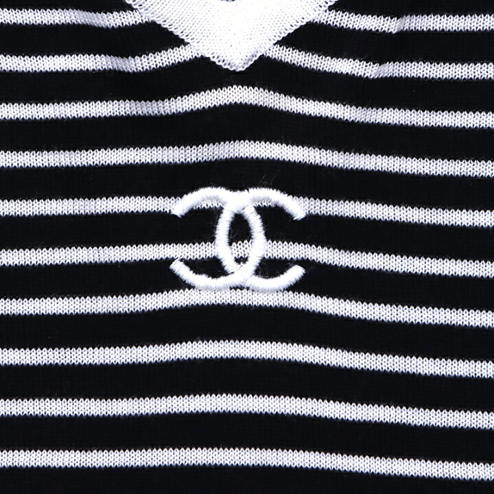 楽天市場】シャネル CHANEL ココマーク ストライプニット サイズ36  