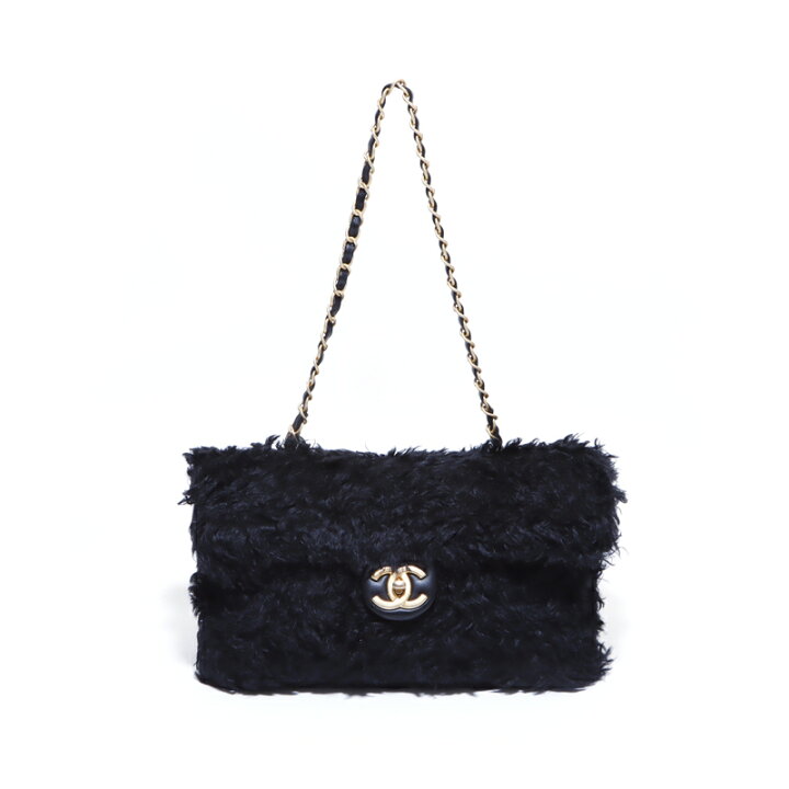 楽天市場】シャネル CHANEL ターンロック ファー ショルダーバッグ 
