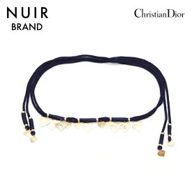 【全品20%OFFクーポン】 クリスチャンディオール Christian Dior ベルト ネイビー WS5908 【中古】