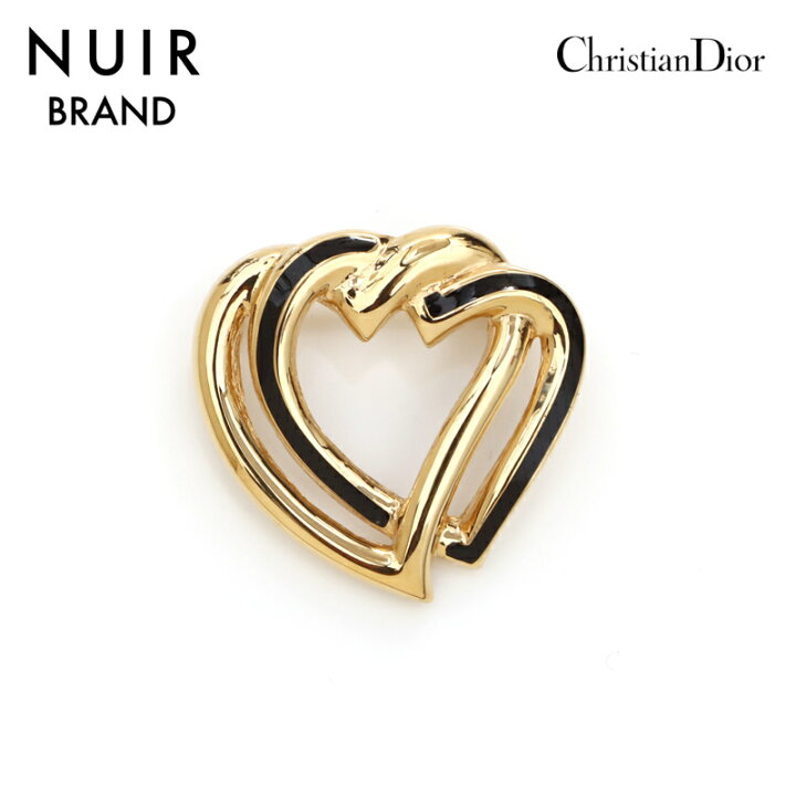 楽天市場】クリスチャンディオール Christian Dior ハート ブローチ 