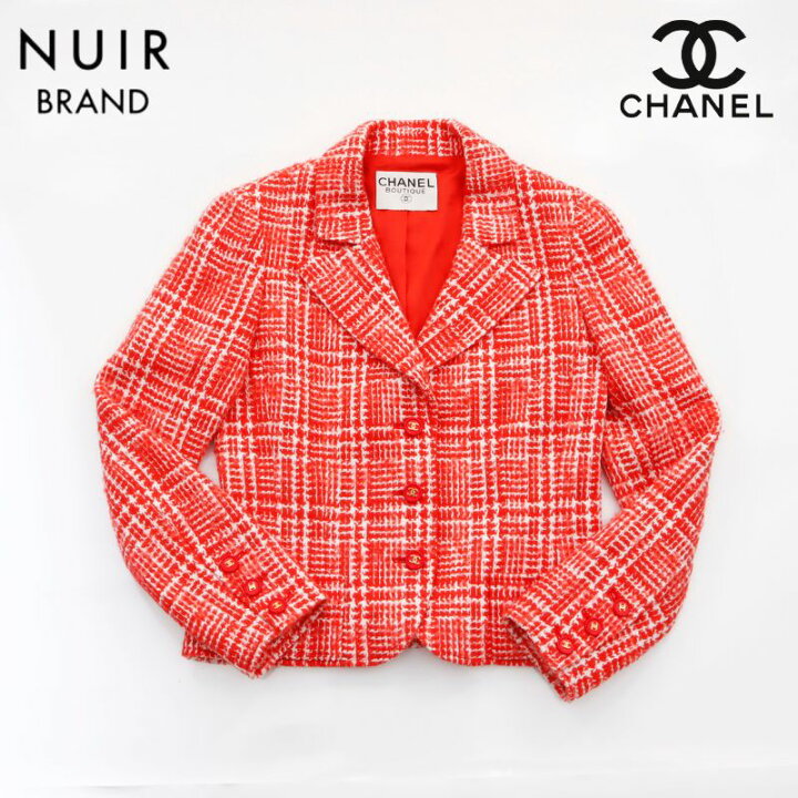 楽天市場】シャネル CHANEL ツイード ココボタン ジャケット ウール  