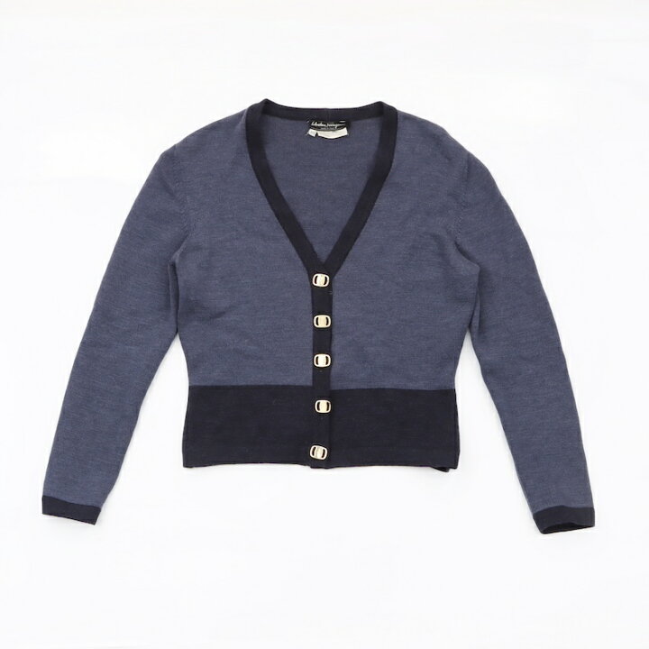 美品【中古】サルヴァトーレフェラガモ Salvatore Ferragamo 伊製 グレ  