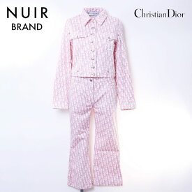 クリスチャンディオール Christian Dior トロッター ジャケットxパンツ セットアップ ピンク WS4999 【中古】