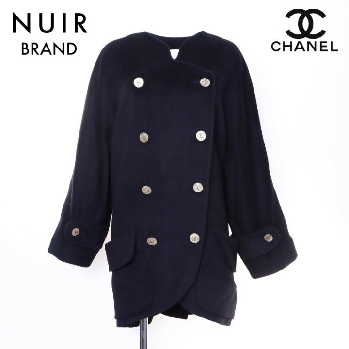 楽天市場】シャネル CHANEL ココボタン ダブル コート ブラック WS5004  